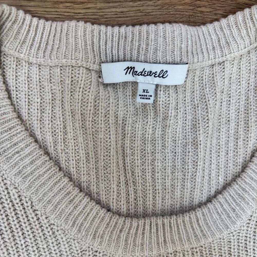 Madewell Cream Ribbed Sweater - Picture 2 of 6